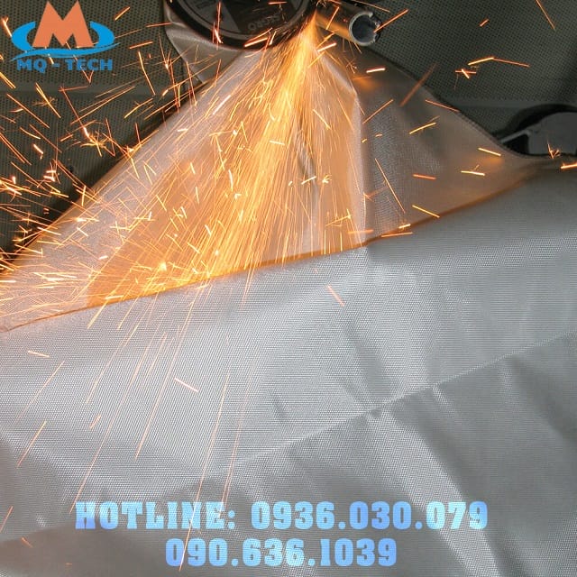 white fireproof fabric